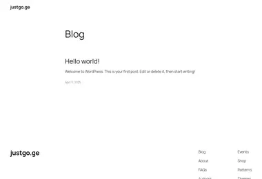 Screenshot of justgo.ge