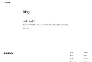 Screenshot of justgo.ge