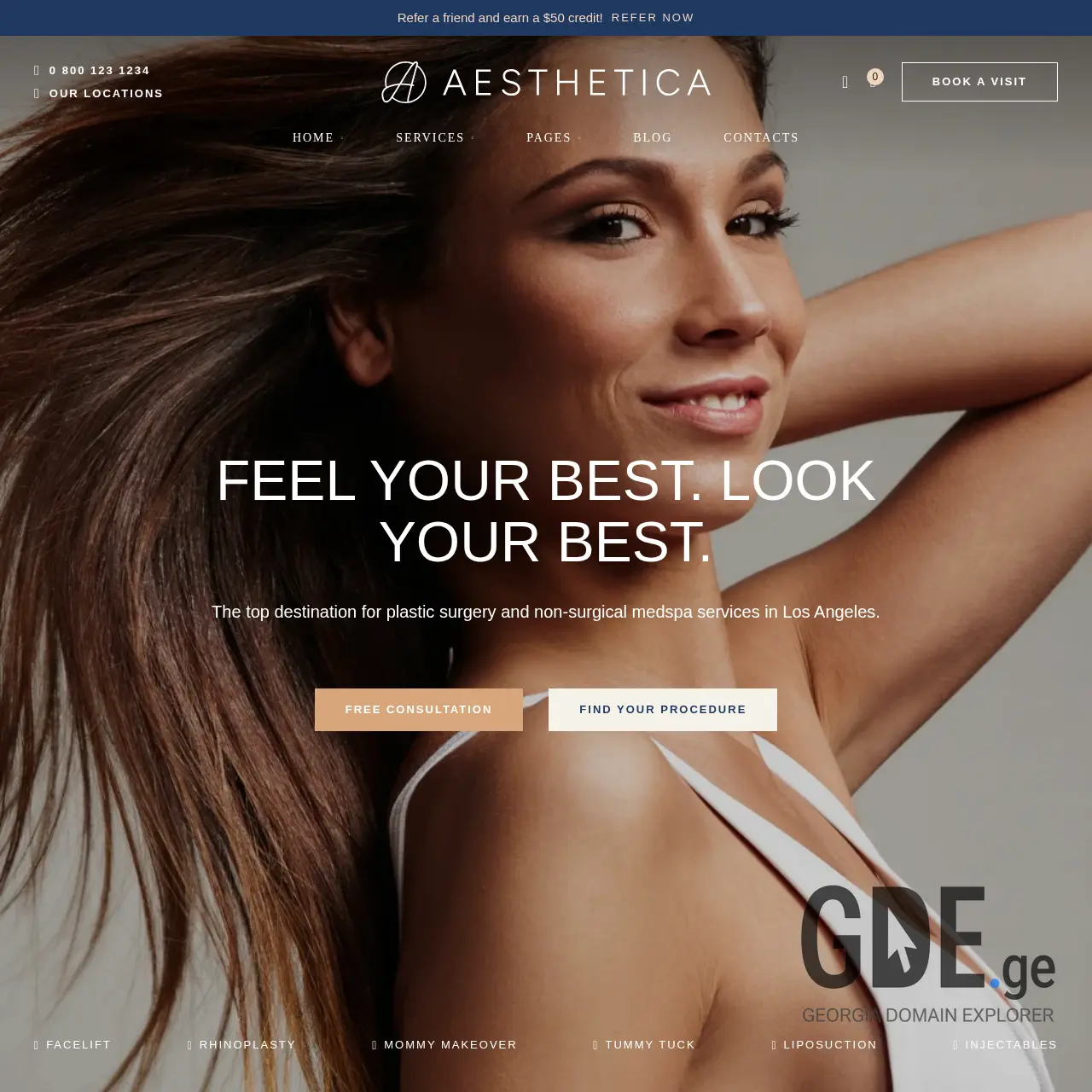 Screenshot of the site kaemklinika.ge at 2026-01-16