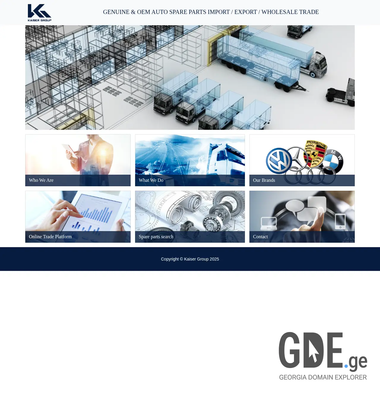 Screenshot of the site kaisergroup.ge at 2025-11-30