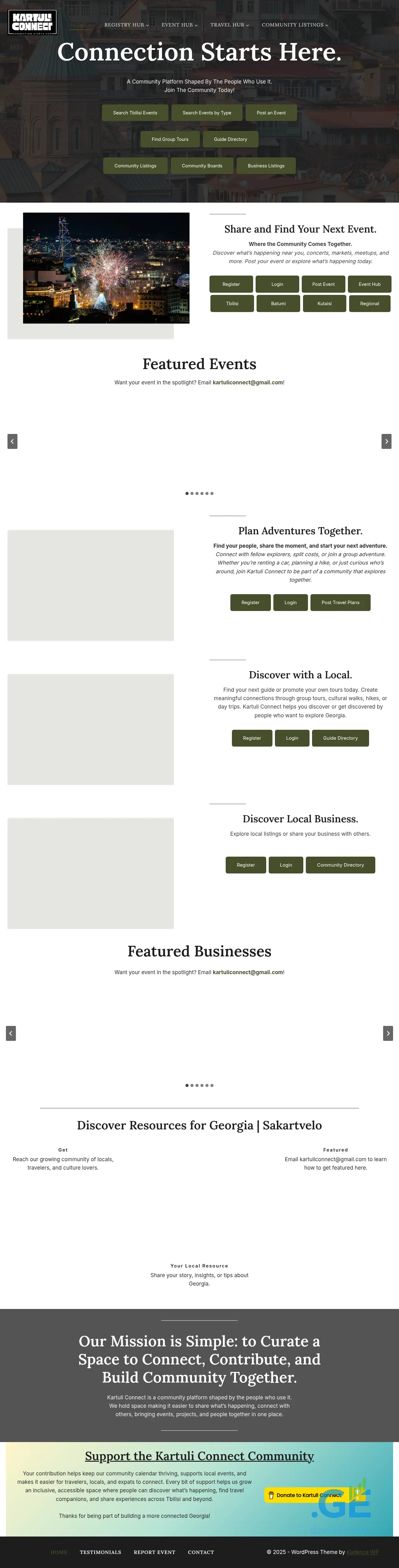 Screenshot of the site kartuliconnect.ge