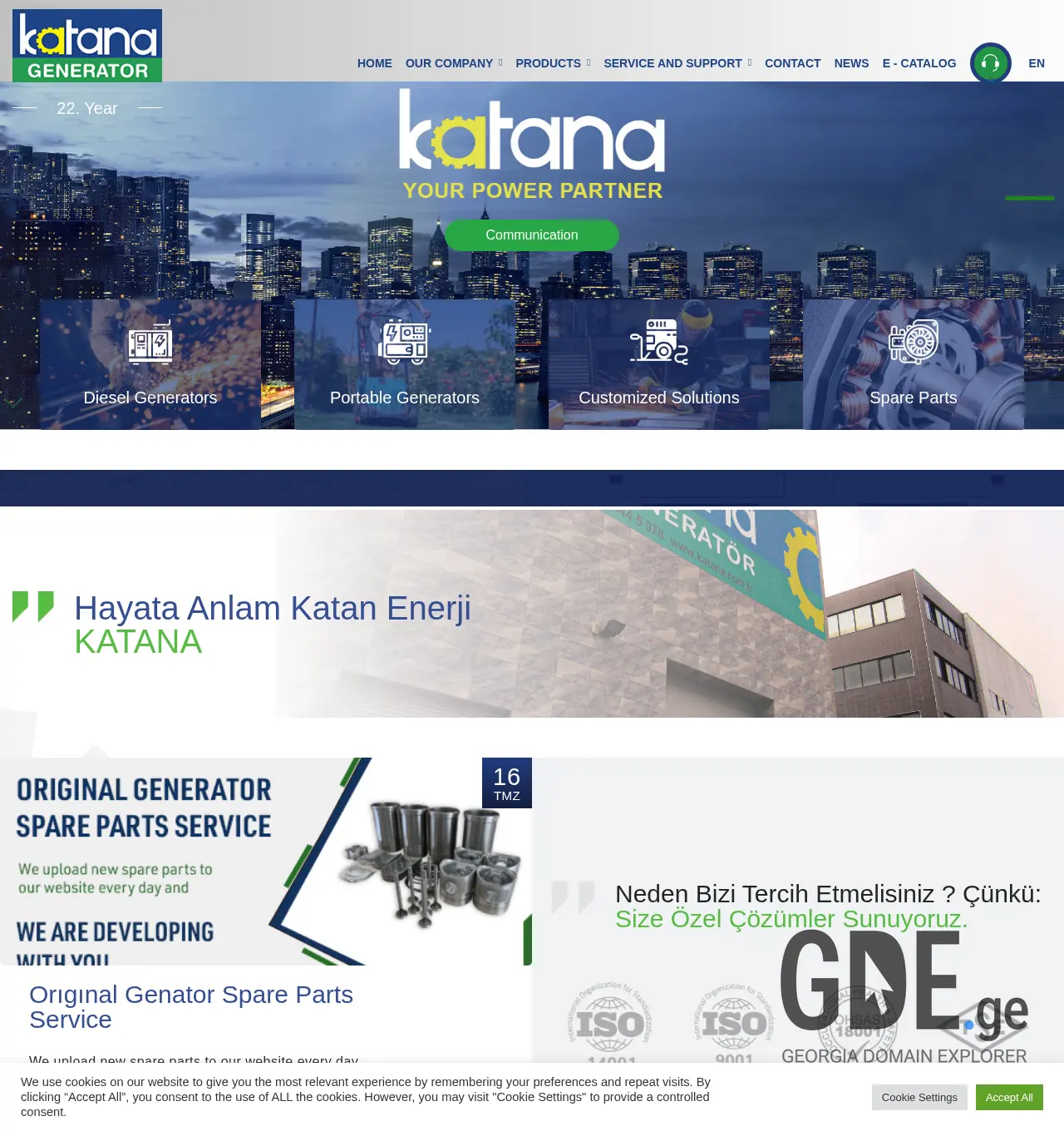 Screenshot of the site katana.ge at 2025-12-02