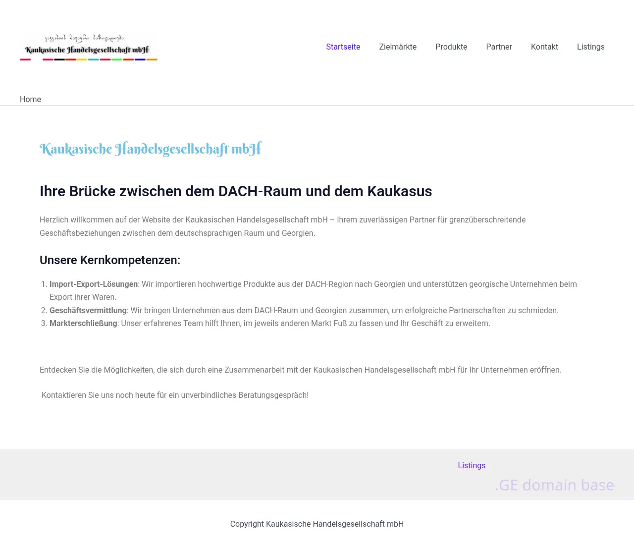 Screenshot of the site kaukasische.ge at 2025-09-06