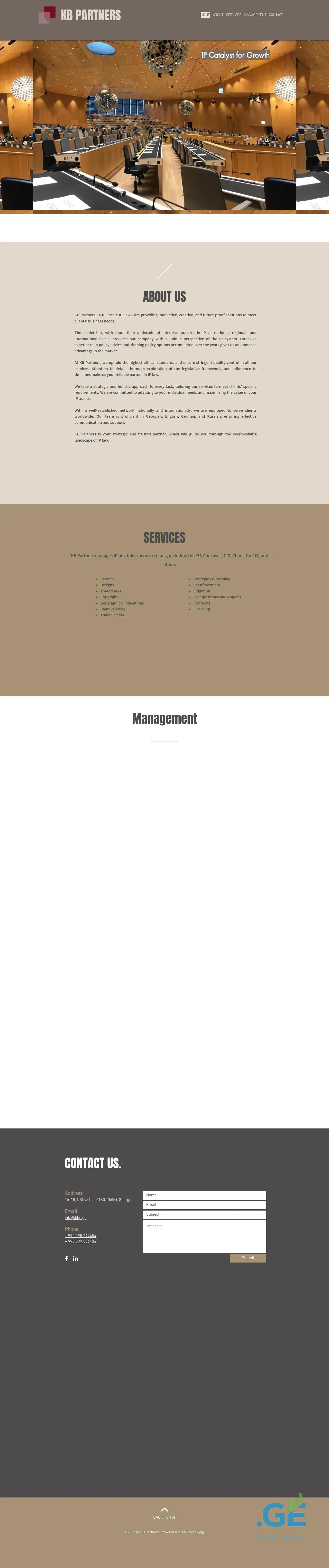 Screenshot of the site kbp.ge