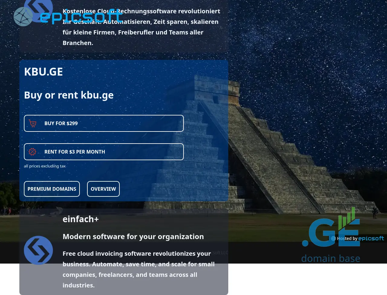 Screenshot of the site kbu.ge