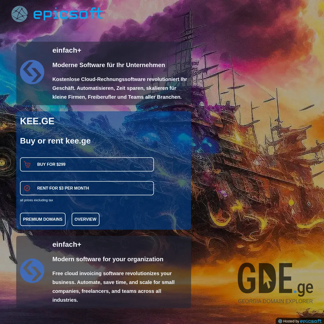 Screenshot of the site kee.ge at 2025-12-09