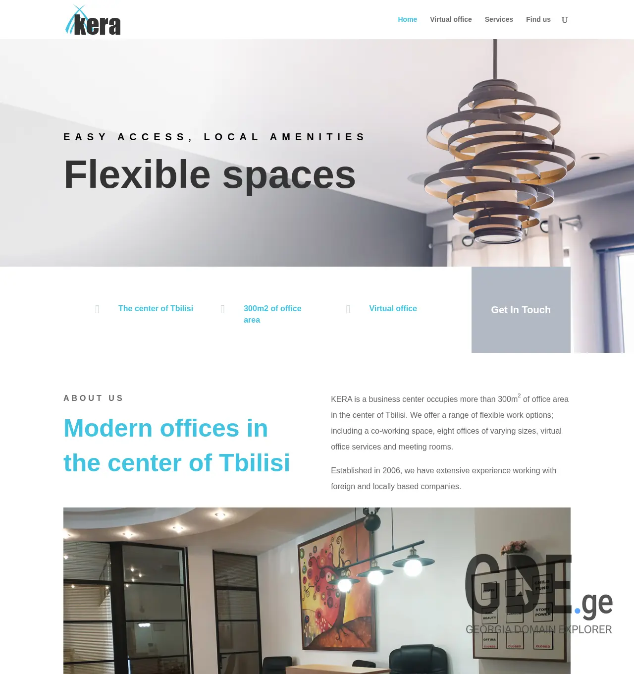 Screenshot of the site kera.ge at 2025-12-02