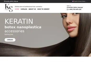 keratin-shop.ge-ის ეკრანის სურათი