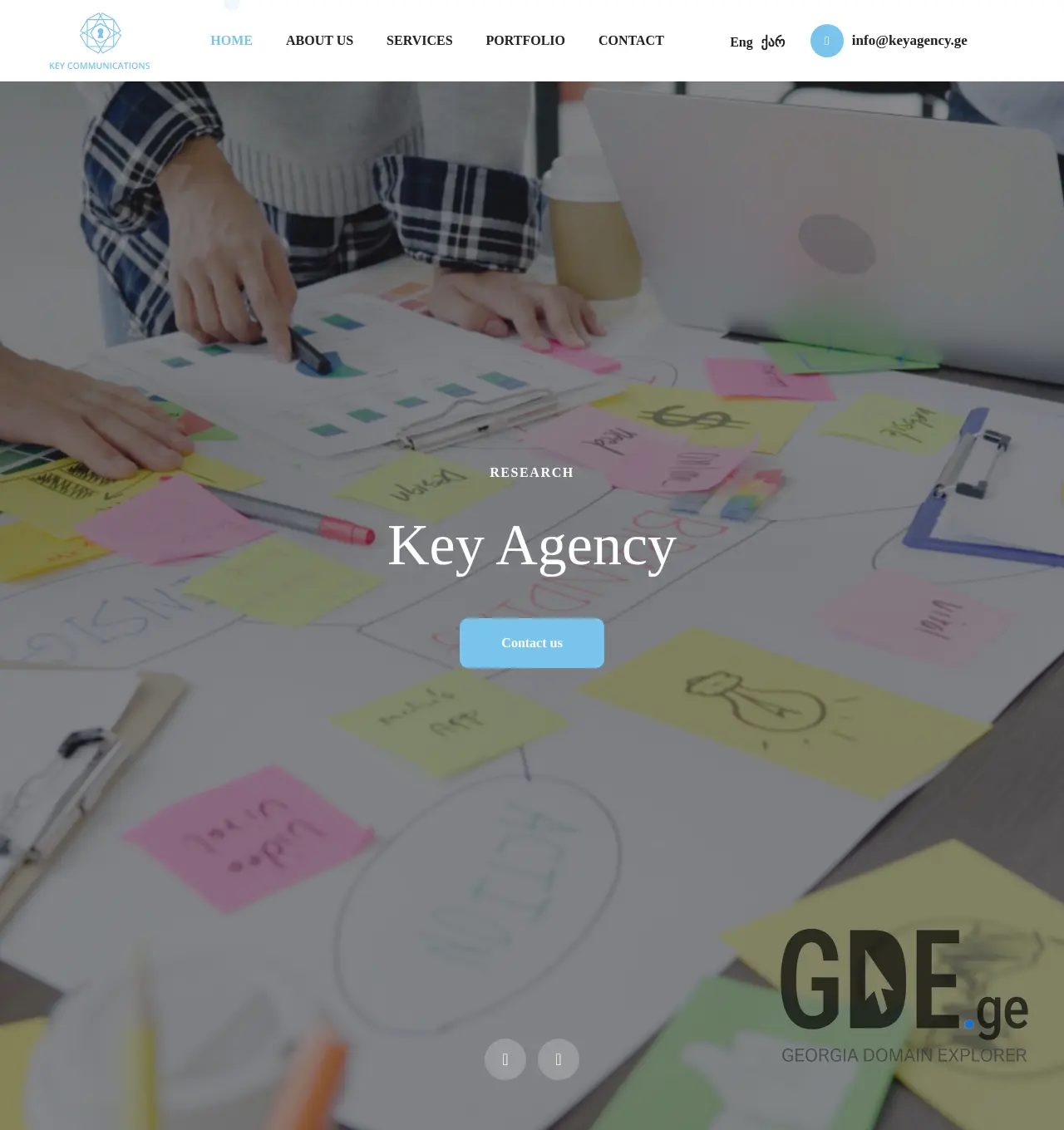 Screenshot of the site keyagency.ge at 2025-12-02