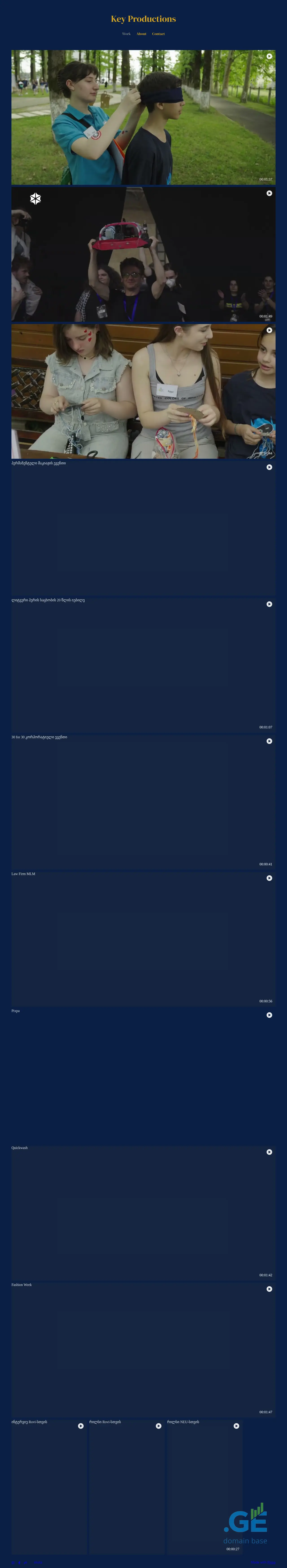 Screenshot of the site keyproductions.ge