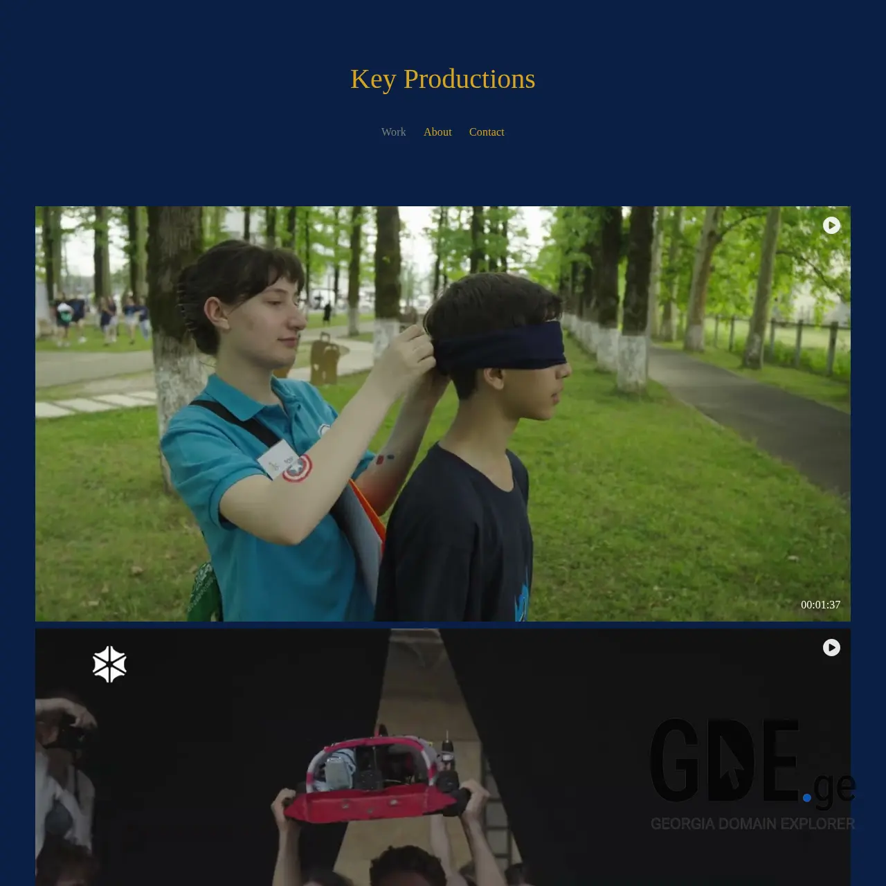 Screenshot of the site keyproductions.ge at 2025-12-14