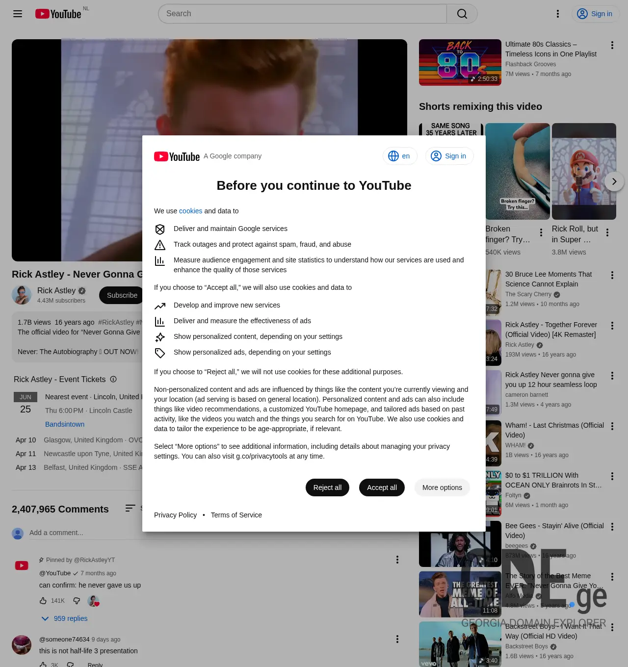 Screenshot of the site kgb.ge at 2025-11-30