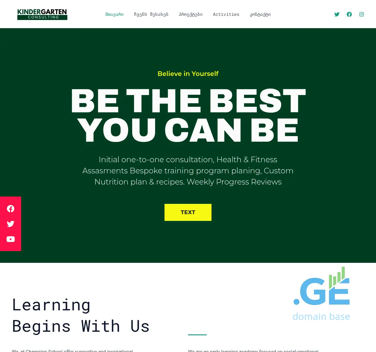 Screenshot of the site kgconsult.ge
