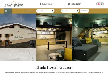 Screenshot of khadahostel.ge