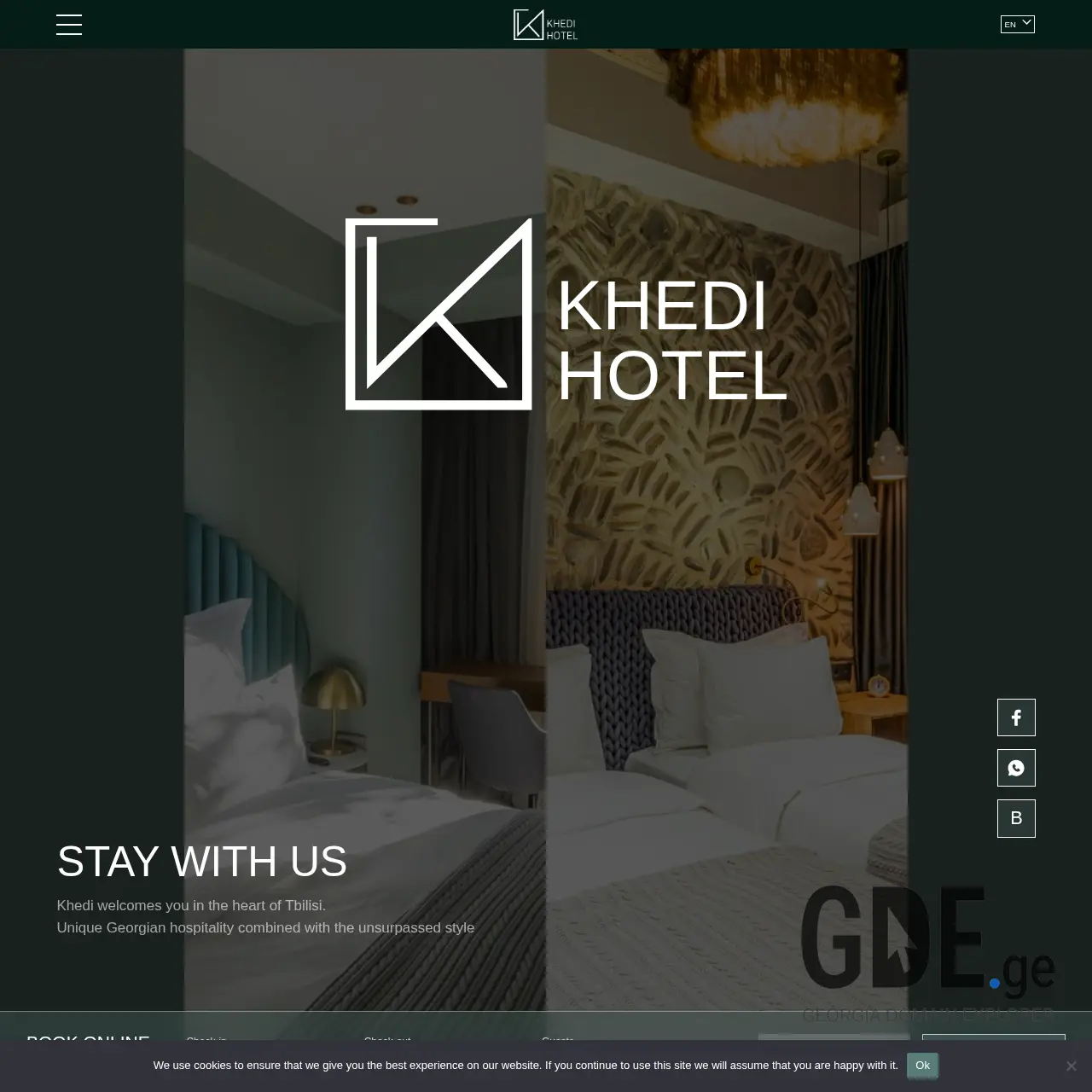 Screenshot of the site khedihotel.ge at 2025-12-09