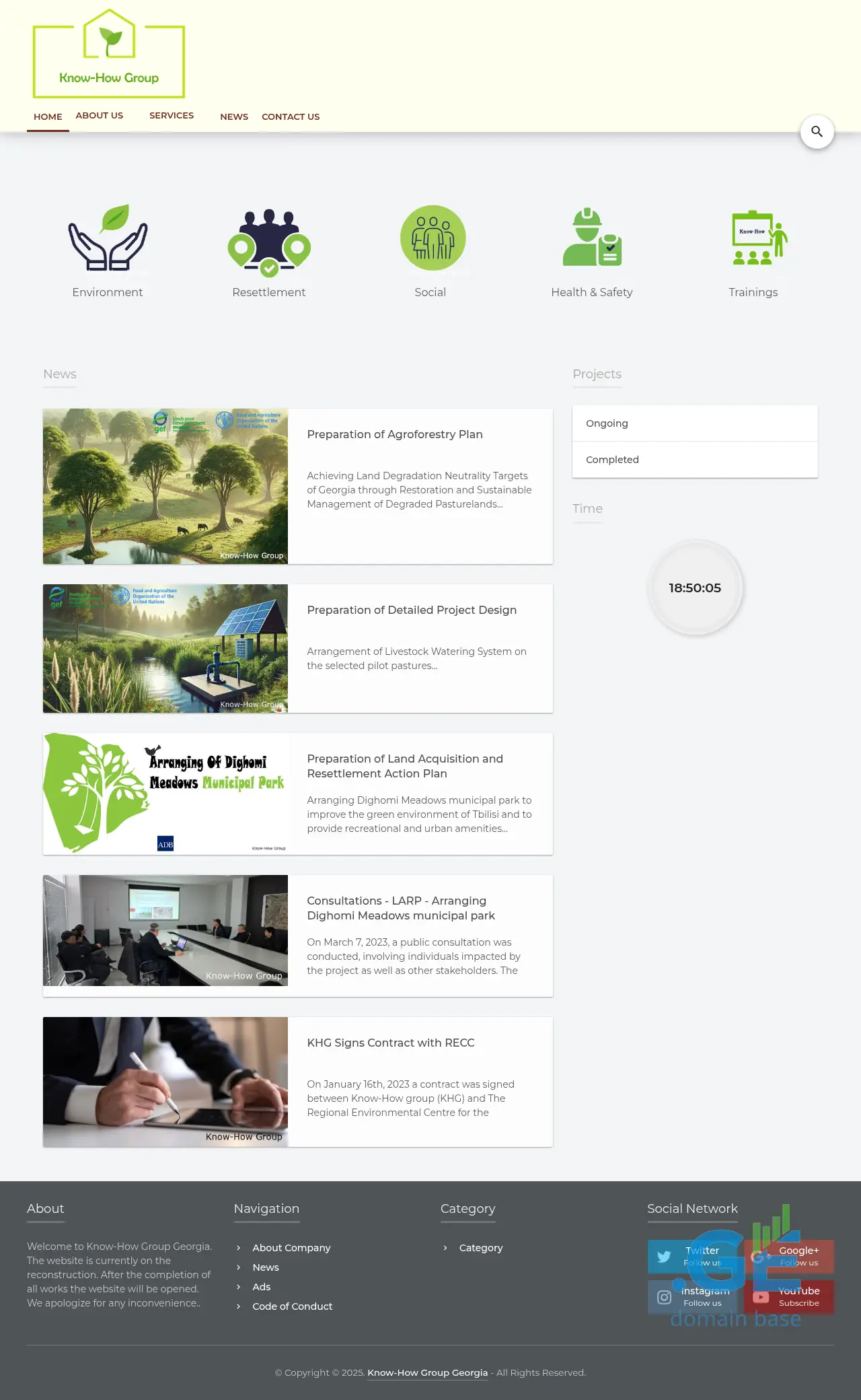 Screenshot of the site khg.ge