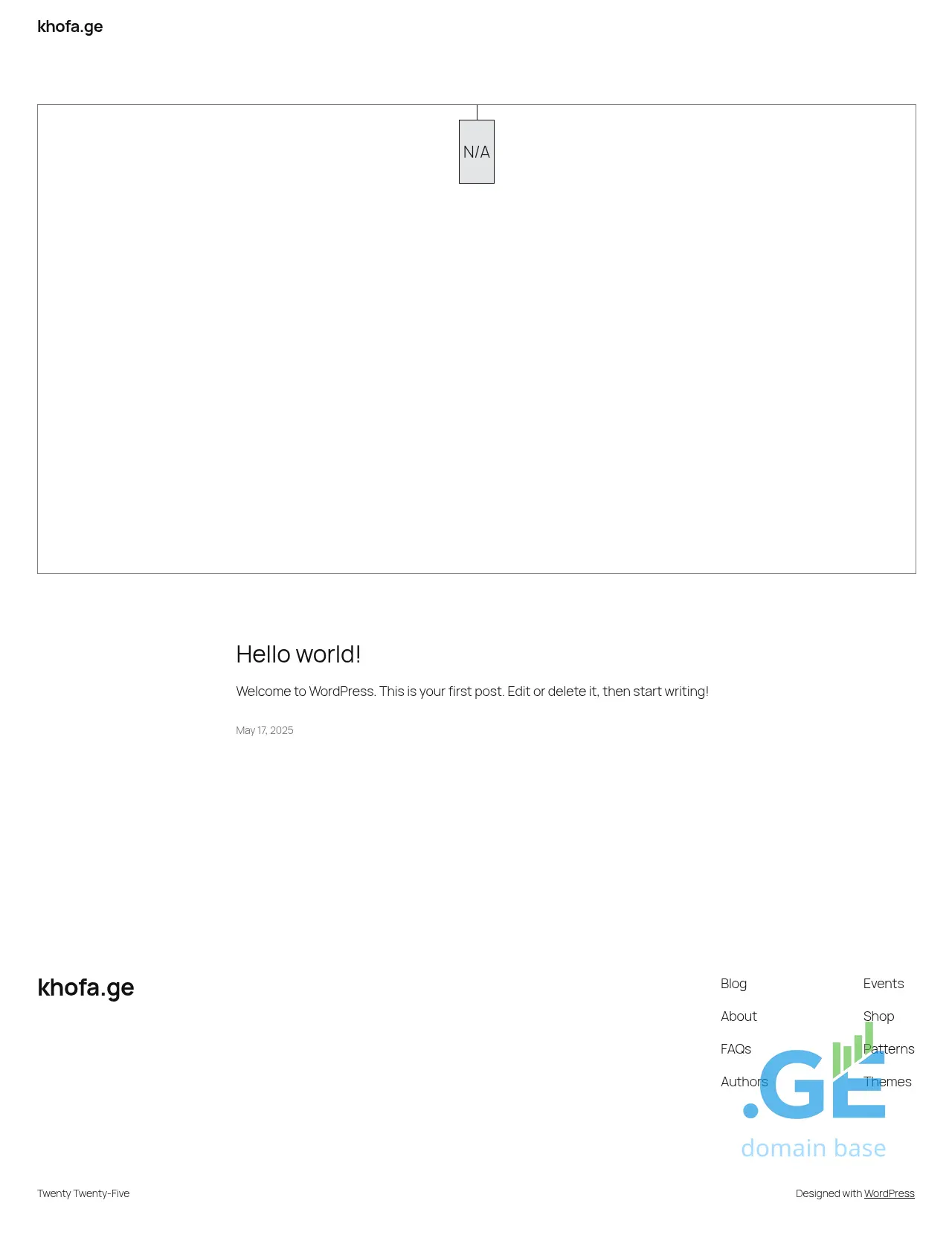 Screenshot of the site khofa.ge
