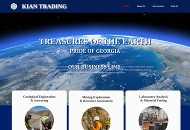 Screenshot of kiantrading.ge