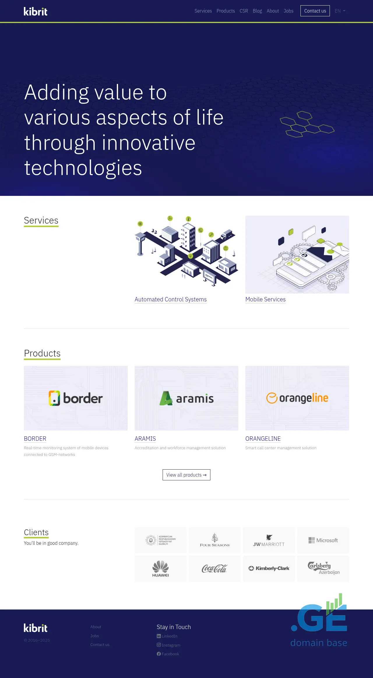 Screenshot of the site kibrit.ge at 2025-10-08