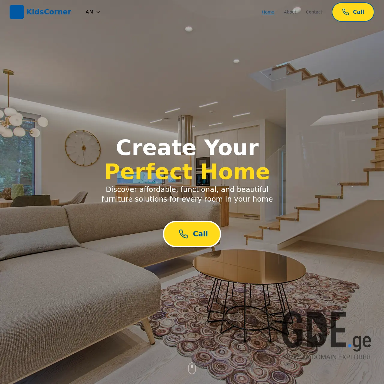 Screenshot of the site kidscorner.ge at 2026-02-11