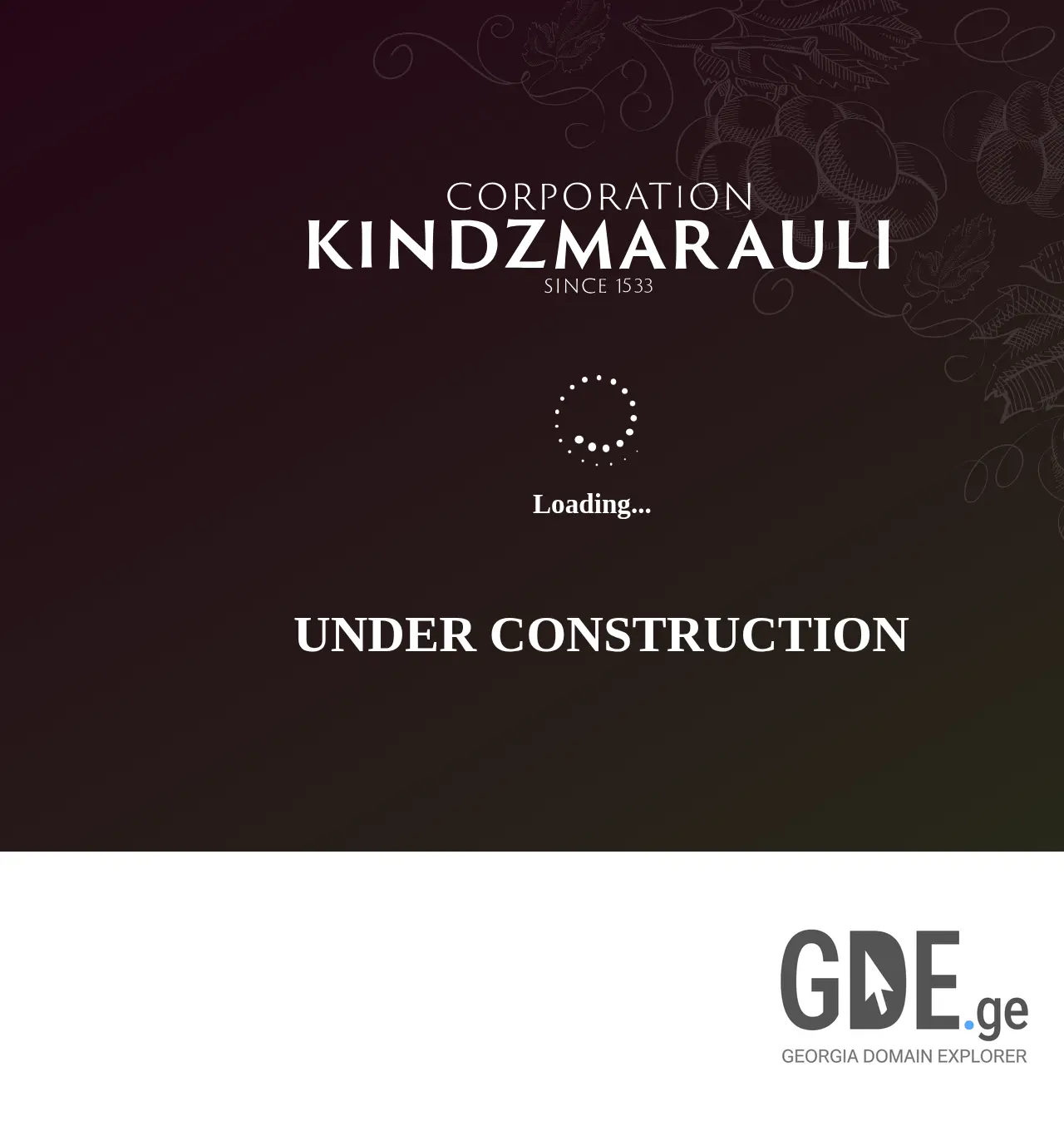 Screenshot of the site kindzmarauli.ge at 2025-11-29