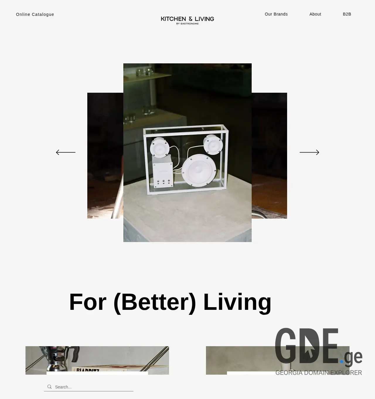 Screenshot of the site kitchenandliving.ge at 2025-11-30