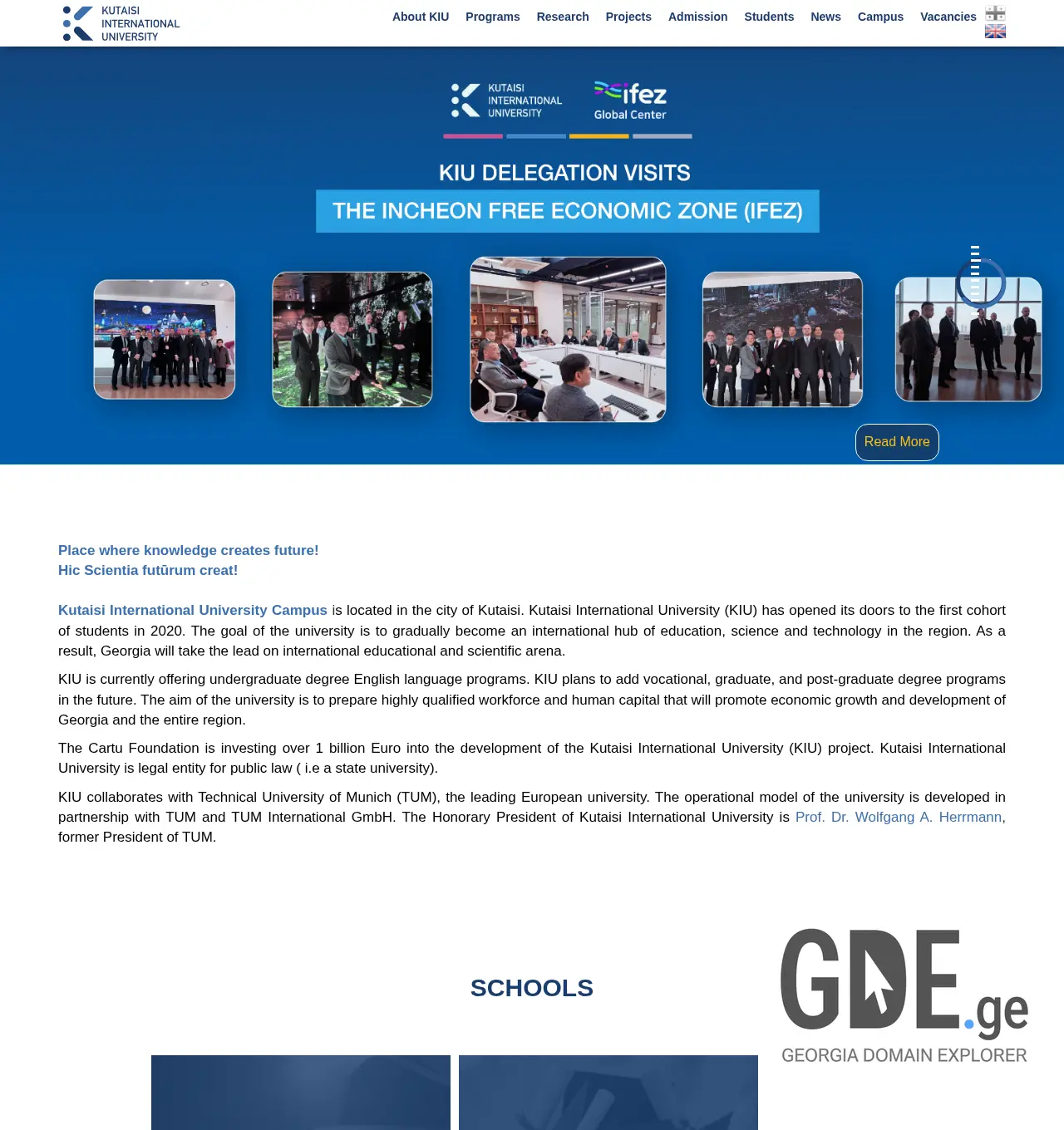 Screenshot of the site kiu.ge at 2025-11-30