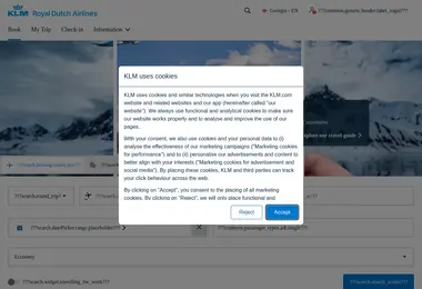 Скриншот klm.ge