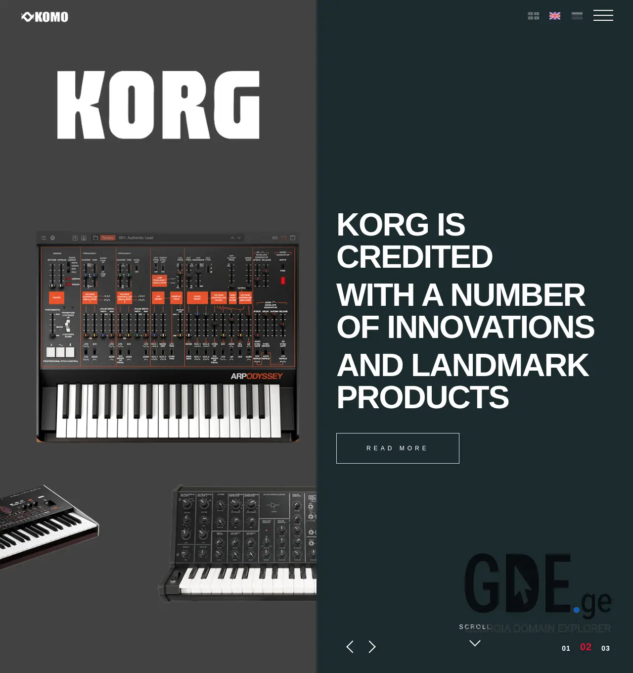 Screenshot of the site komo.ge at 2025-11-30