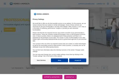 Screenshot of konicaminolta.ge