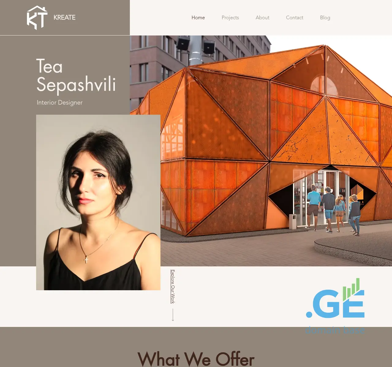 Screenshot of the site kreatea.ge