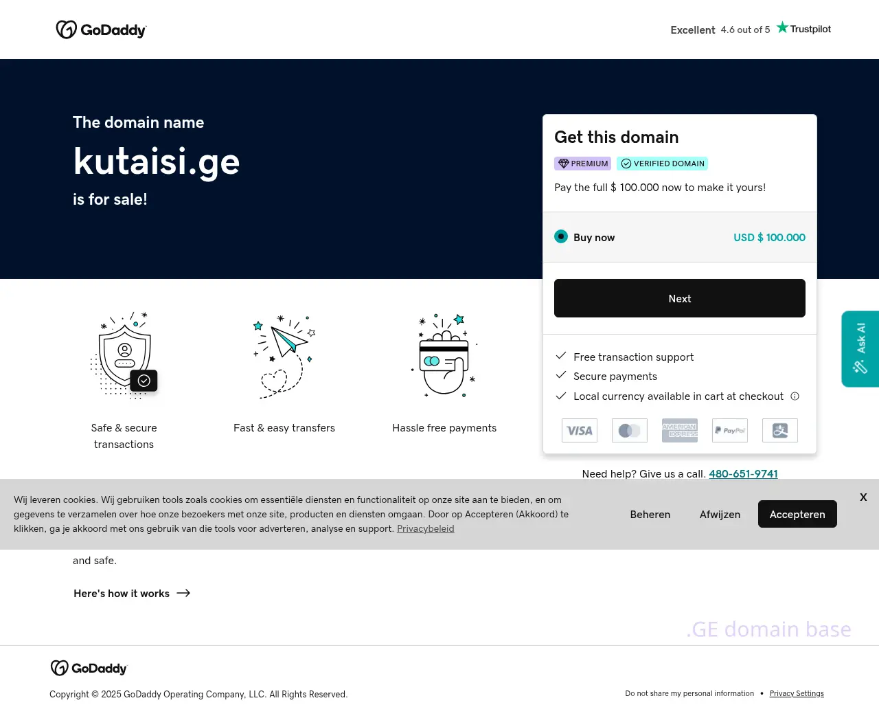 Screenshot of the site kutaisi.ge