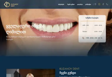 Screenshot of kuzanovdent.ge