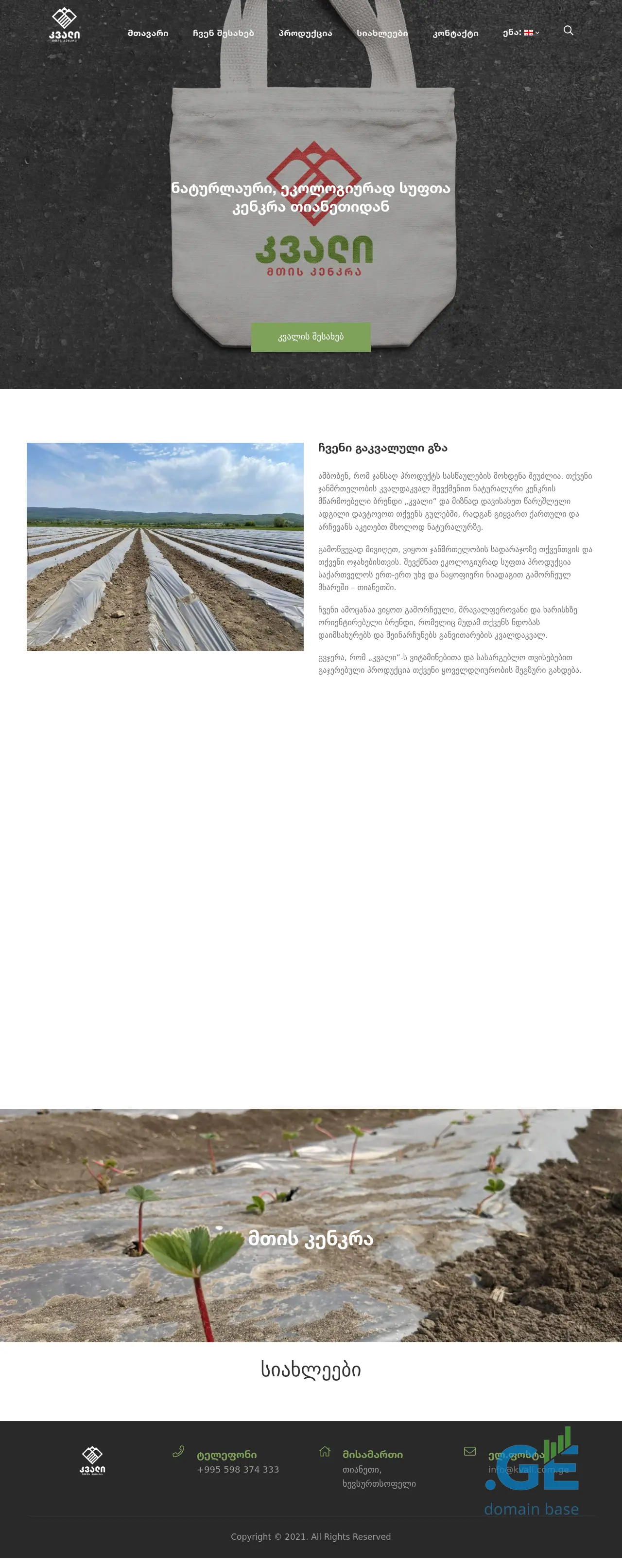 Screenshot of the site kvali.com.ge at 2025-09-10