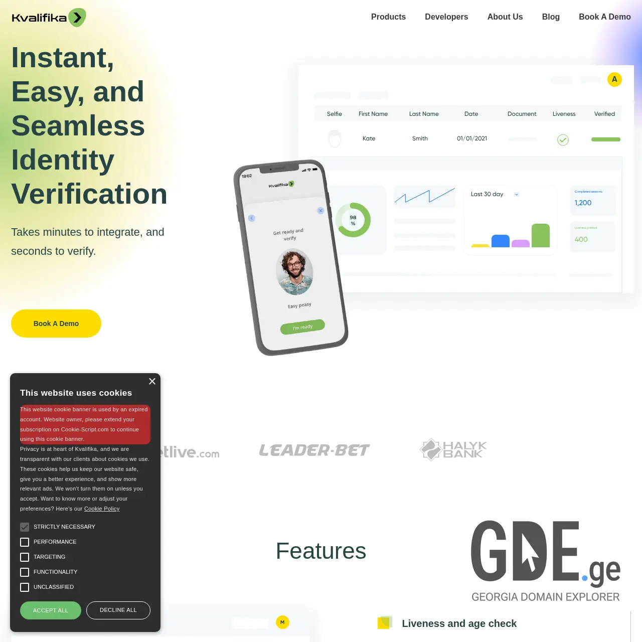 Screenshot of the site kvalifika.ge at 2025-12-09