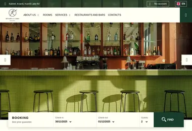 Screenshot of kvarelilakeresort.ge