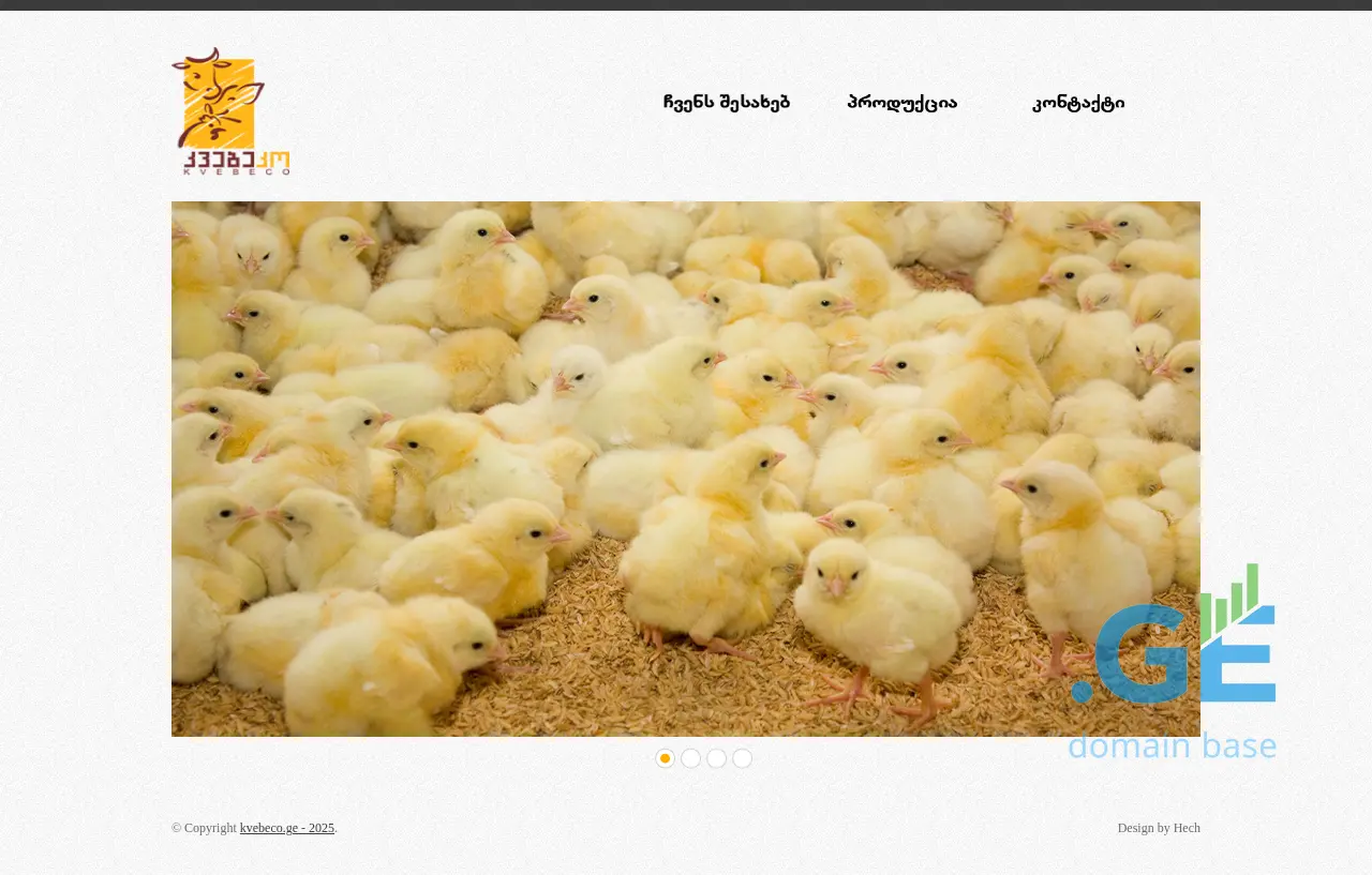 Screenshot of the site kvebeco.ge
