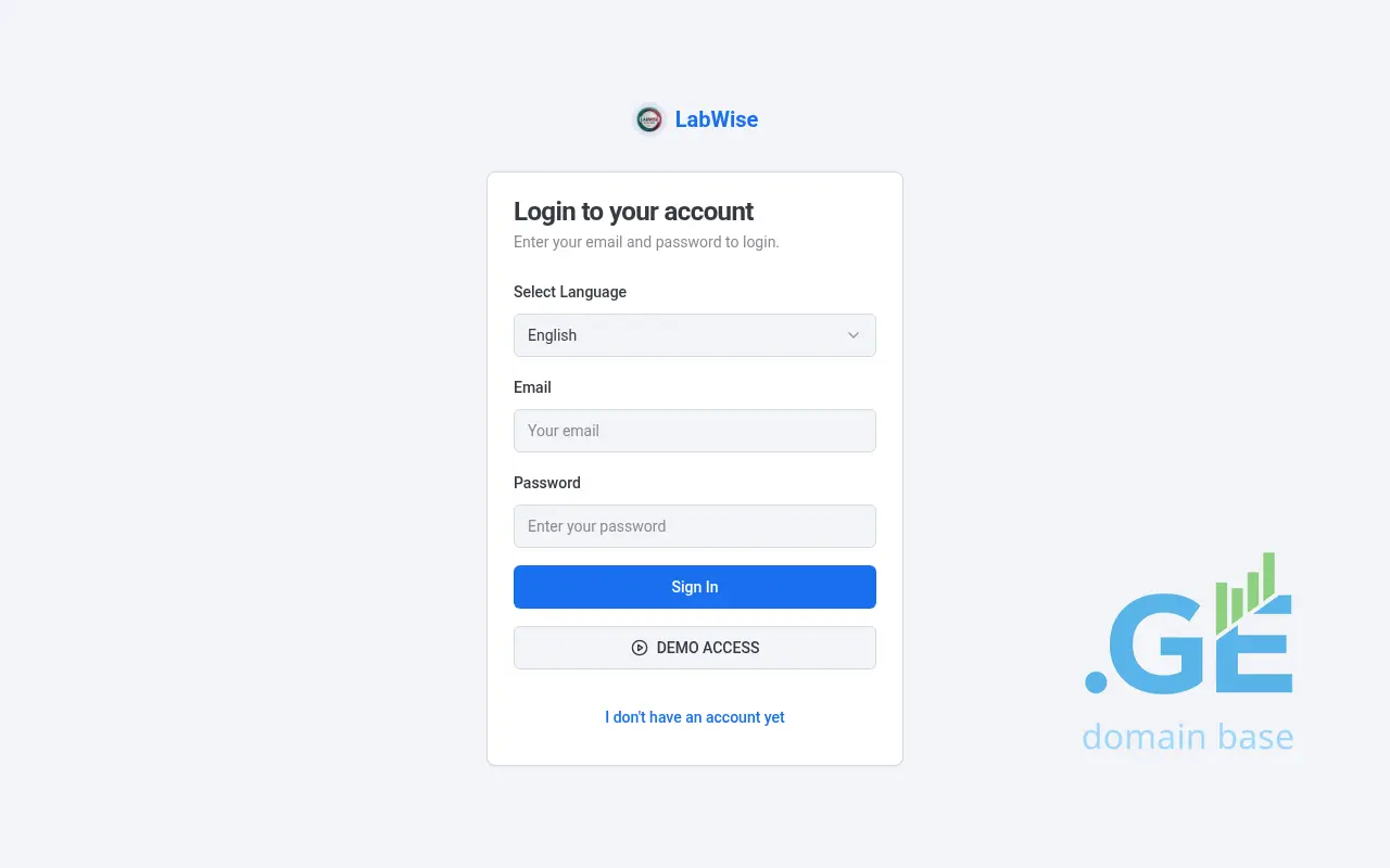 Screenshot of the site labwise.ge