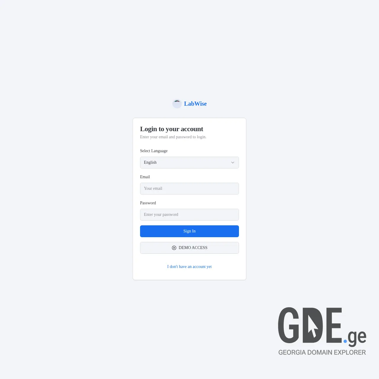 Screenshot of the site labwise.ge at 2025-12-14
