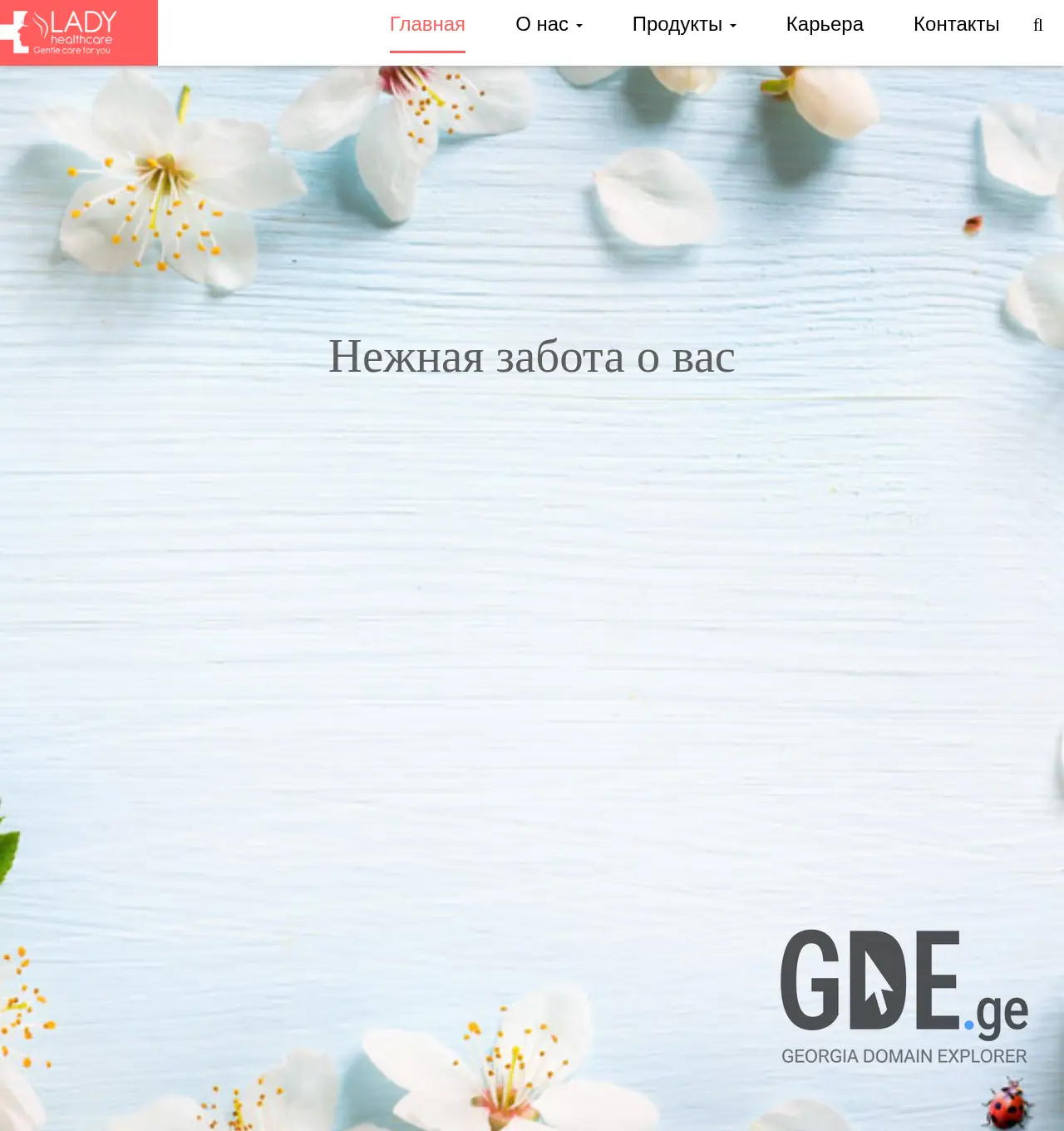 Screenshot of the site ladyhealthcare.ge at 2025-11-30