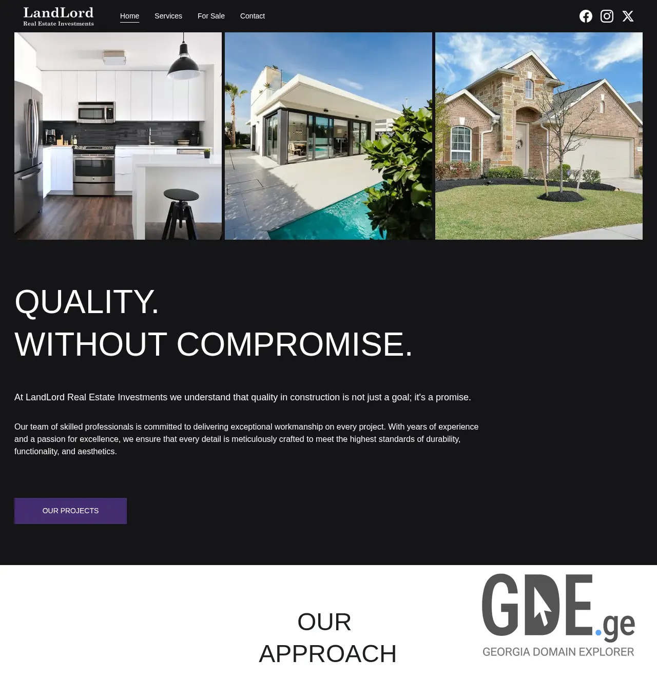 Screenshot of the site landlord.ge at 2025-11-30