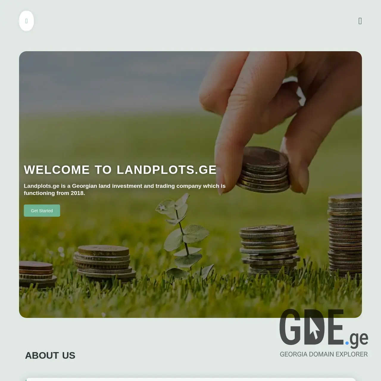 Screenshot of the site landplots.ge at 2025-12-09