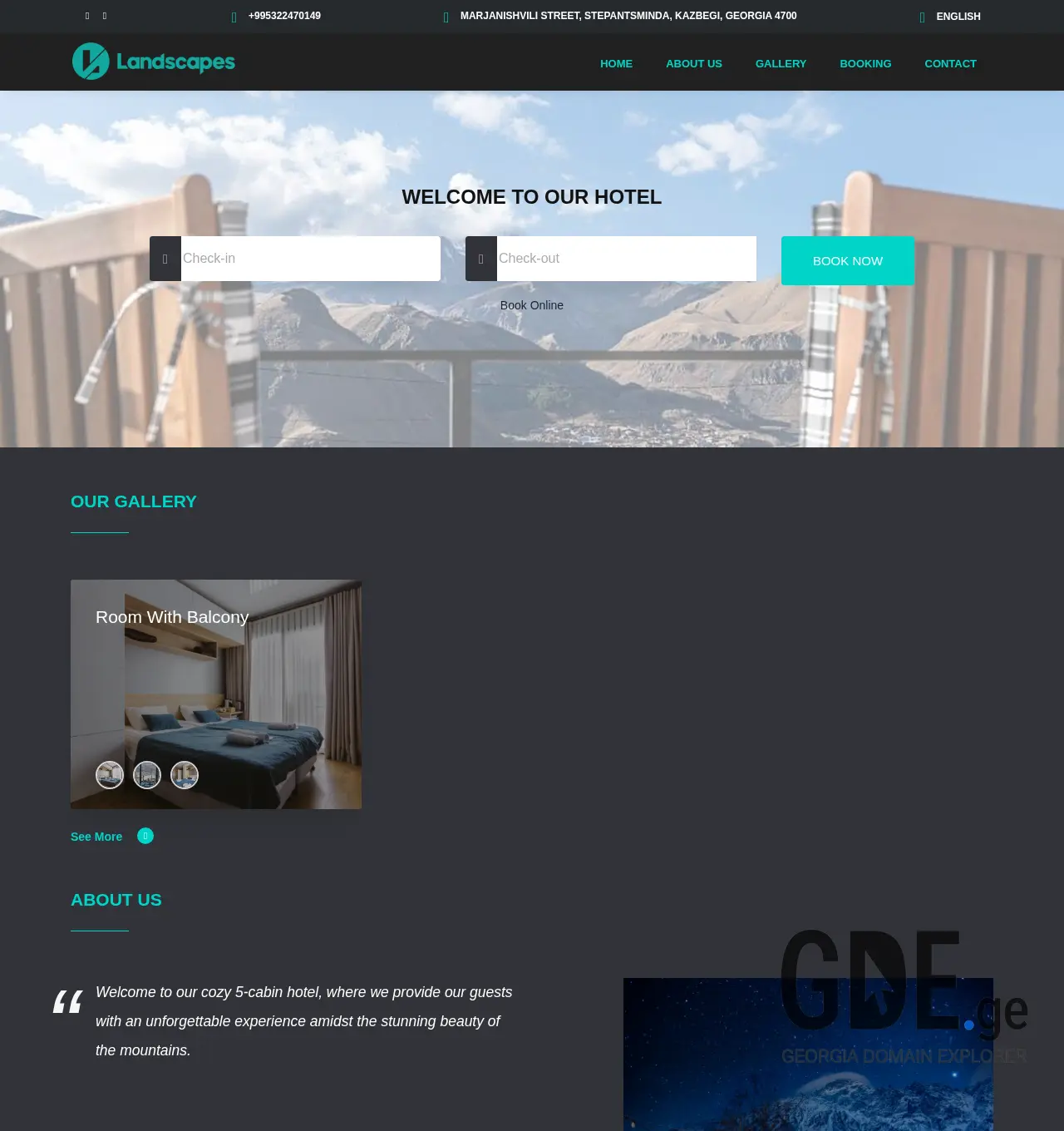 Screenshot of the site landscapes.ge at 2025-11-30