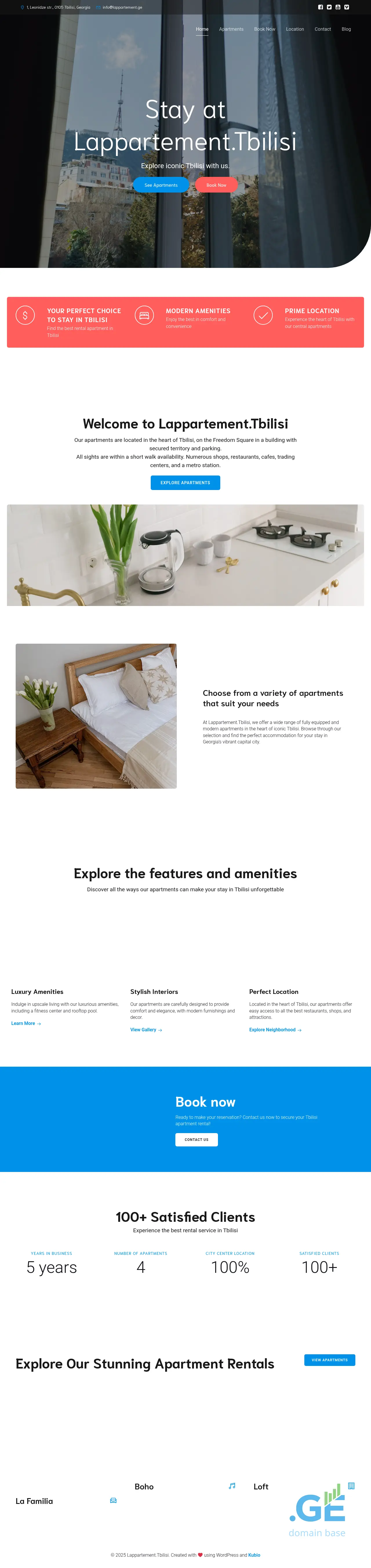Screenshot of the site lappartement.ge