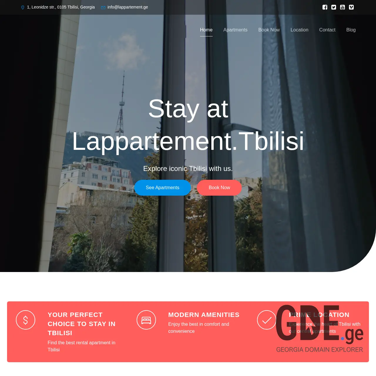 Screenshot of the site lappartement.ge at 2025-12-09