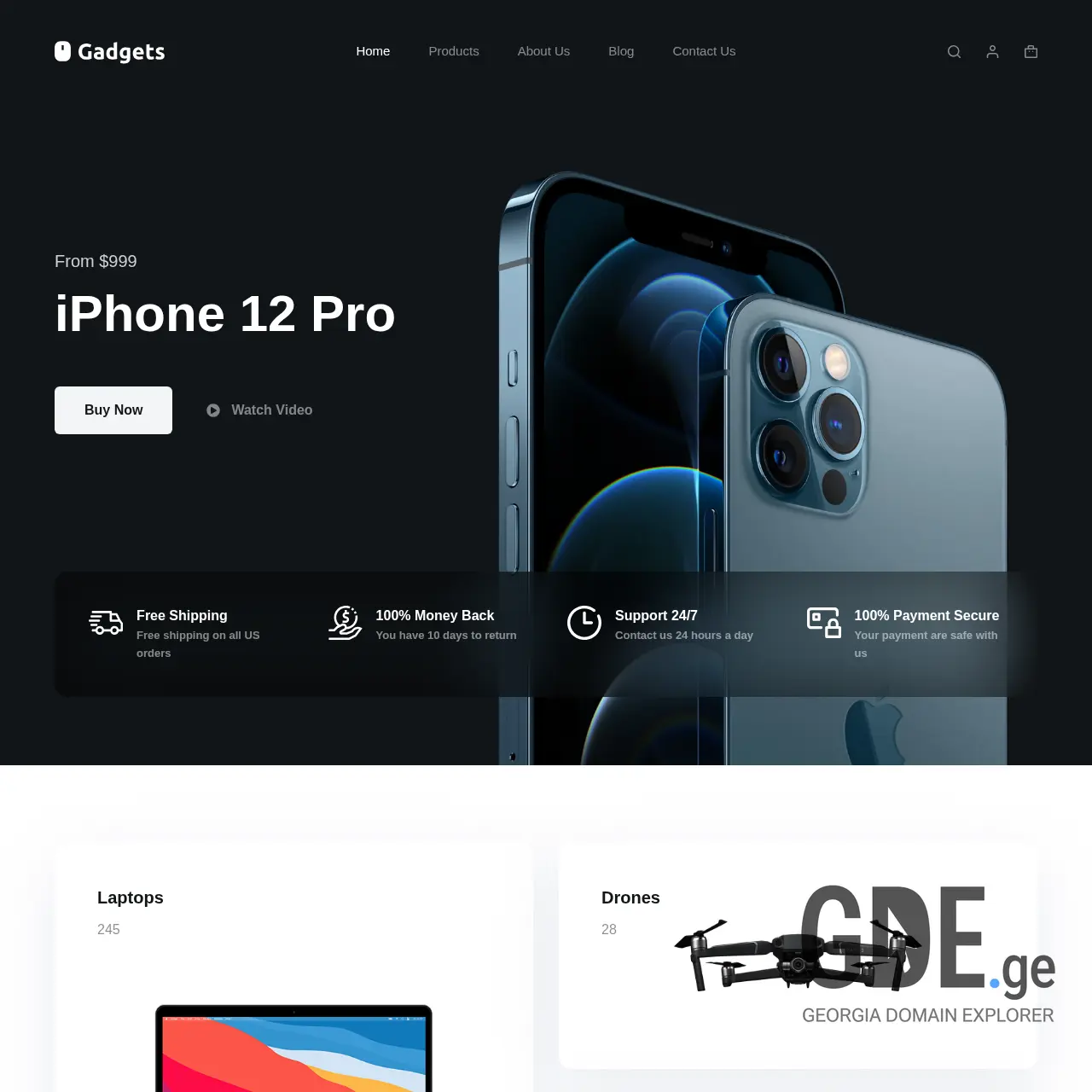 Screenshot of the site laptopsroom.ge at 2025-12-09
