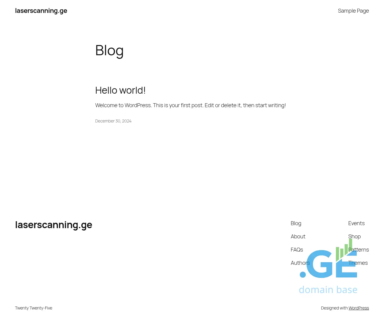 Screenshot of the site laserscanning.ge