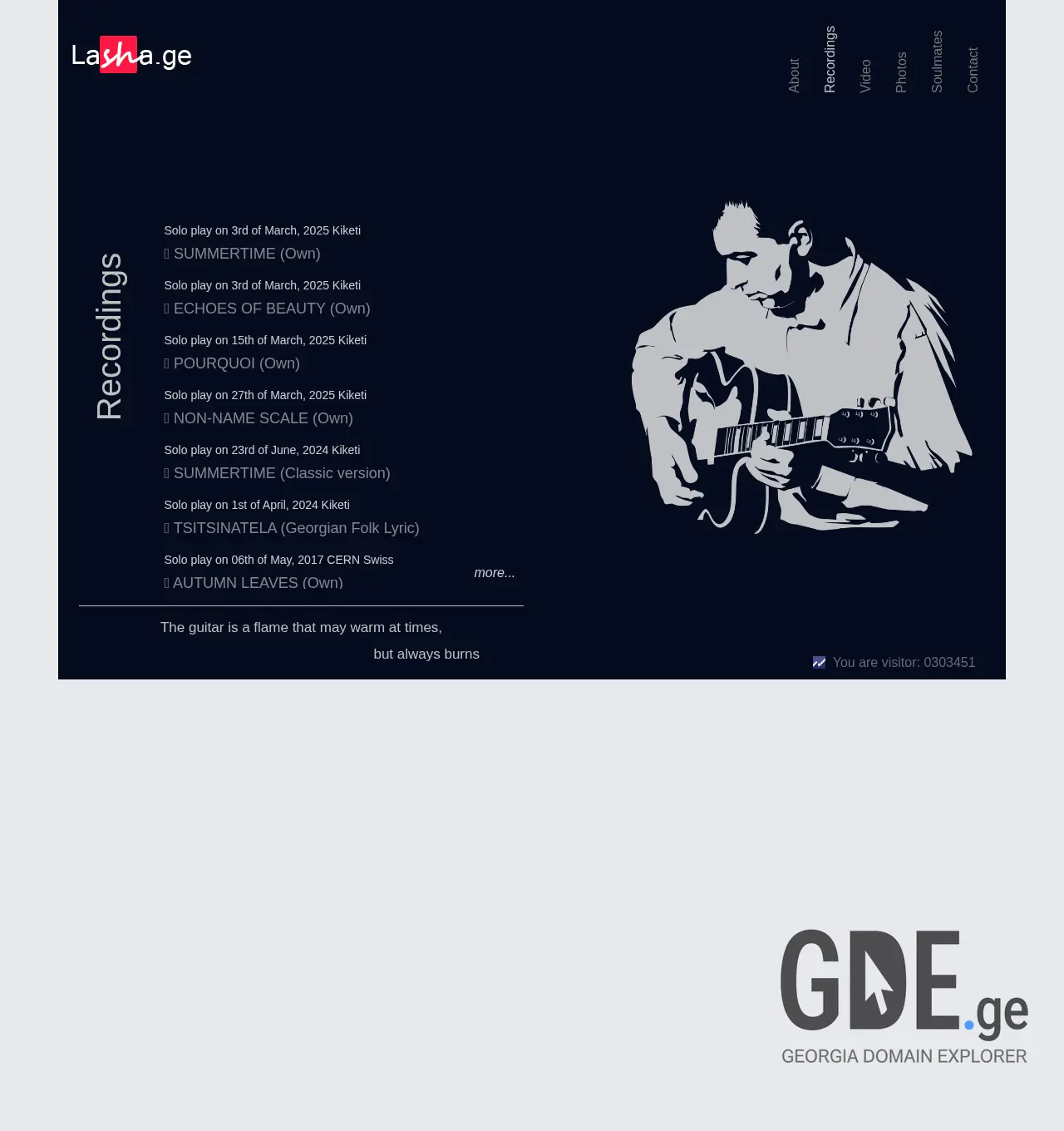 Screenshot of the site lasha.ge at 2025-11-30