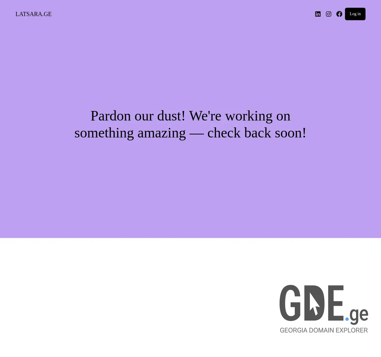 Screenshot of the site latsara.ge at 2025-11-24