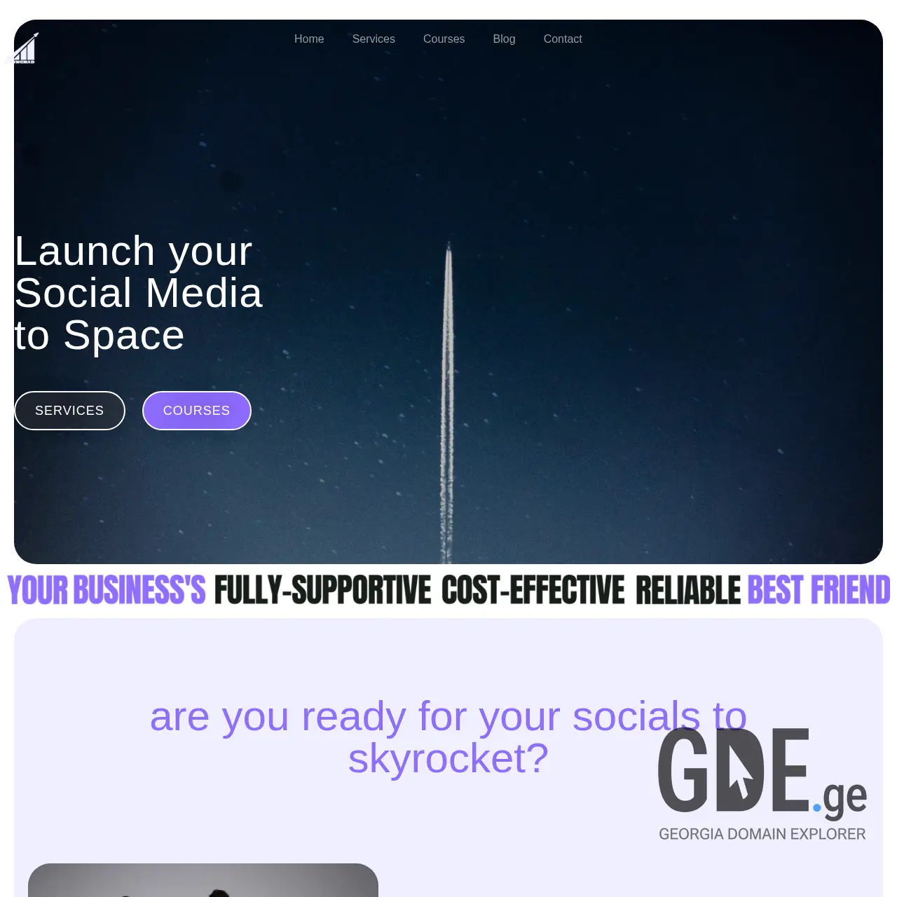 Screenshot of the site launchad.ge at 2025-12-09